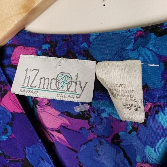 Liz Moody Vintage Floral Print Blouse Size XL - Picture 4 of 6